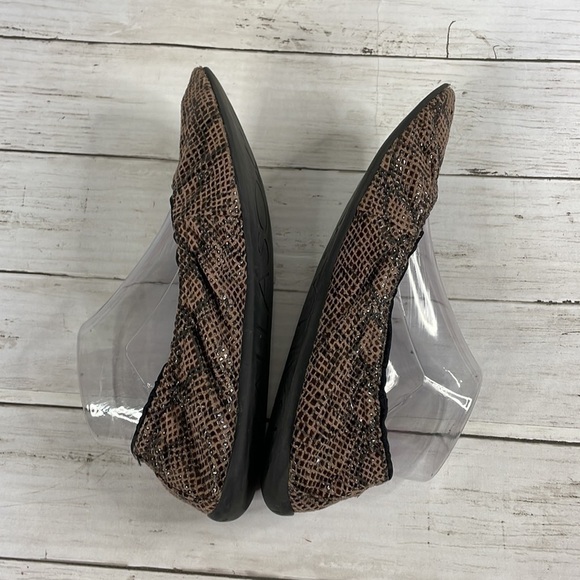 Corso Como Ballasox  Snakeskin Leather Embossed Foldable Ballet Flats - Picture 5 of 10